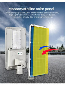 Lampadaire solaire LED étanche IP65 en aluminium Gamme 100-200W Batterie DC 500W Certifiée ROHS pour les jardins AC IP67 Utilisation routière - Product Image 3