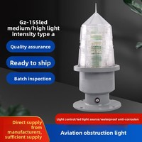 Feux d'obstruction aériens LICHO à intensité moyenne IP33 LED Blanc Synchronisation GPS Signalisation d'avertissement de circulation pour tour de signalisation et cheminée