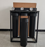 Système de purification d'eau pour toute la maison, robuste, 3 étapes, 20x4.5, avec support et manomètres, qualité industrielle