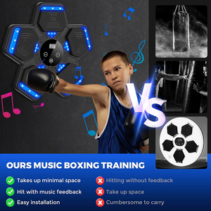 Equipo de boxeo de música inteligente mejorado, equipo de perforación de entrenamiento, máquina de boxeo de música montada en la pared electrónica LED para el hogar - Product Image 5