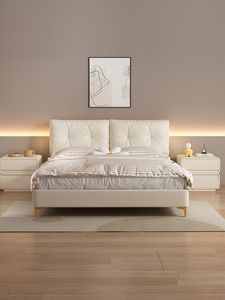 Mesita <span class=keywords><strong>de</strong></span> <span class=keywords><strong>noche</strong></span> <span class=keywords><strong>de</strong></span> madera maciza color crema, estilo simple y moderno, pequeño armario <span class=keywords><strong>de</strong></span> almacenamiento minimalista para la mesita <span class=keywords><strong>de</strong></span> <span class=keywords><strong>noche</strong></span> del dormitorio - Product Image 4