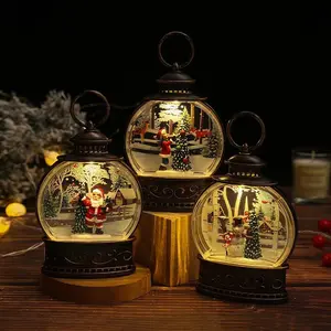 Christmas Decoration Wind Light Christmas Gift Snowman Elk Santa Claus Small Ornament Christmas Tree Night Light decor lamp