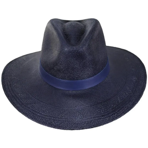 unisex Toquilla Panama <b>Hat</b> Wide Brim Straw <b>Hat</b> with White Ribbon <b>Band</b> Beach Outdoor Use Adult Size - Product Image 4