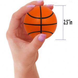 Mini Basketball Stress Balls 2.5 Inch Soft PU Foam <b>Spring</b> Back Customized Logo Kids Party <b>Decoration</b> Promotional Gifts PANDA - Product Image 2