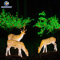 Lumières LED géantes de Noël 3D imperméables IP44/IP65 pour décorations de Noël en plein air, parcs, centres commerciaux, places