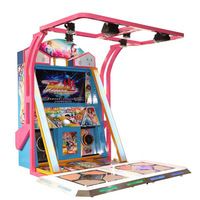 Machine de jeu d'arcade à monnayeur Pink Dancing Station 55" LCD avec interface anglaise pour 1 à 2 joueurs, utilisation en intérieur