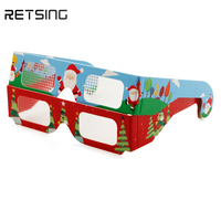 Lunettes de Noël en forme de bricolage Lunettes en papier de diffraction holographique pour les fêtes