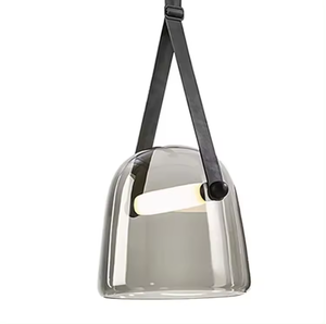 Zeal Lighting Suspension en verre de style italien pour suspension en verre gris fumé de cuisine - Product Image 1
