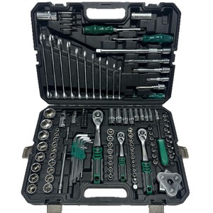 125 Pc <b>Socket</b> Wrench Set 1/2 In Drive Crv Steel Tool Kit For Auto Mechanical Repair With <b>Ratchet</b> And Bits In Case - Product Image 1