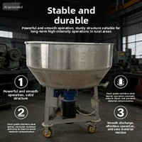 Nouvelle machine à mélanger automatique électrique en acier inoxydable à base plate, double usage pour aliments secs et humides, mélangeur d'appâts en poudre et granulés à fond plat