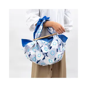 日本のフロシキファッションデイリーレディースラブパターントートバッグ