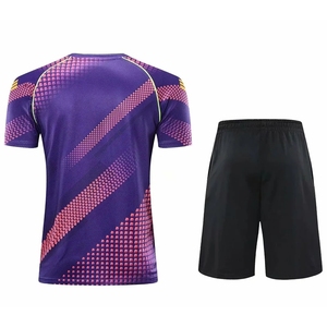 Conjunto de chándal de voleibol para hombre y mujer, camiseta de tenis y pantalones cortos, ropa deportiva informal holgada de secado rápido de poliéster, venta al por mayor - Product Image 6
