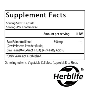 OEM/ODM Palmier nain très vendu pour hommes, complément alimentaire pour la santé du corps entier - 500 mg par portion - Soutien à la vitamine capillaire - Product Image 2