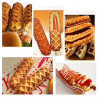 Machine à gaufres à bulles belge commerciale Machine à gaufres à saucisses Hot Dog fournie SY Gaufrier électrique antiadhésif 6 bâtons