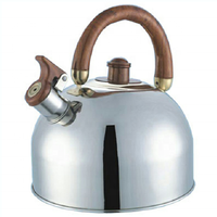Bouilloire sifflante en acier inoxydable pour la maison, design luxueux, poignée en plastique, fond à induction, pour usage domestique, 2L, 2,5L, 3L