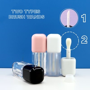 Tubos de Brillo Labial de 6 ml con Aplicador de Pincel Grande, Botellas de Aceite Labial de Lujo en Blanco/Rosa/Negro, Tubo de Brillo Labial - Product Image 2