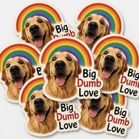 Autocollants personnalisés pour chiens, autocollants en vinyle imperméables, forme personnalisée, étiquettes pour chiots, pour la décoration des animaleries