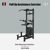 Máquina de Dominadas Asistidas con Plataforma de Soporte para Rodillas, Barras de Agarre Doble y Torre de Pesas para Gimnasio