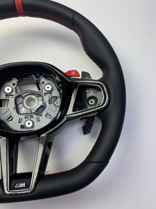 Volant de voiture pour <span class=keywords><strong>BMW</strong></span> G20 G30 G01 G05 G07 G11 G12 Série 3 5 7 X3 X5 X7 M Performance avec bande rouge sport - Product Image 2