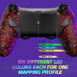 EXtremeRate Kit de remapping avec boutons arrière texturés rouges, version Type-C Dawn, pour manette PS4 Slim Pro JDM-040/050/055 - Product Image 5