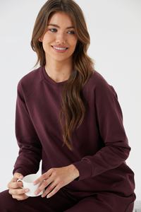 Pyjama pour femmes, hiver, confortable, manches longues, vêtements de détente, doux, respirant, coton/fibre de <span class=keywords><strong>bambou</strong></span>, vêtements de nuit, coupe régulière, sweat-shirt - Product Image 4