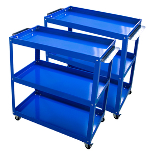 LEADLOONG Carro de herramientas rodantes de <span class=keywords><strong>3</strong></span> niveles Carro de servicio industrial Carro de utilidad de acero resistente Diseño de organizador de herramientas para garaje - Product Image 5