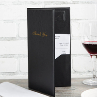 A5 logo couverture personnalisée PVC PU cuir acrylique table bois bois facture presse-papiers pince conseil Restaurant Menu titulaire livre dossier