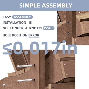 Chaises de fosse à feu (traditionnelles, en teck), chaise à coussin d'air, en HDPE, toutes saisons - Product Image 3