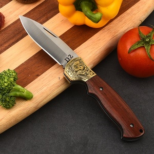 อันดับ21 D2ด้ามจับไม้แบบทำมือสำหรับแมวทำจากเหล็กสแตนเลสใบมีดคงที่มีดกระเป๋าปรับแต่งได้ตามต้องการ - Product Image 5