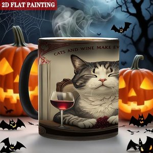 Mug en céramique noire givrée 11oz, changeant de couleur à la chaleur, vierge pour sublimation, pour design personnalisé - Product Image 6