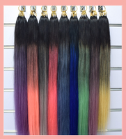 Extensions de cheveux vierges colorées à plumes dégradées peintes, nouvelle troisième génération, sans pli, pour tête entière, Europe-Amérique-Afrique Paris