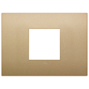 Vimar Placca Classic 2M Centrali Oro Mate 12.2x9 cm Placa de Interruptor de Pared - Product Image 1