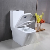 WC monobloc carré en céramique blanc YIDA pour l'Amérique du Nord, à poser au sol, avec réservoir encastré, design moderne pour lavabo