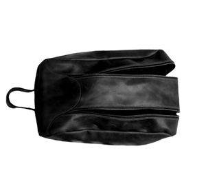 Sac à chaussures de golf en cuir PU avec logo personnalisé avec poignée de transport à double fermeture éclair Design portable et étanche - Product Image 3