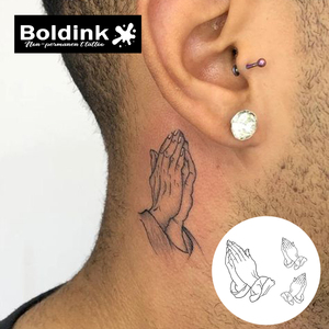 <span class=keywords><strong>Tatouage</strong></span> semi-permanent Boldink Black Praying Hands, <span class=keywords><strong>encre</strong></span> Jagua Juice, résistant à l'eau, longue tenue 2 semaines, art corporel. - Product Image 2
