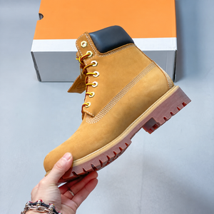 Chaussures d'hiver de luxe au design américain personnalisé avec logo 2026, baskets noires et marron, bottes Timberlanding pour hommes - Product Image 1