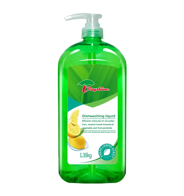 Rayshine Eco-friendly Kitchen Supply Lemon fragrance Liquid detergent for Dish washing detergent 1.38 kg