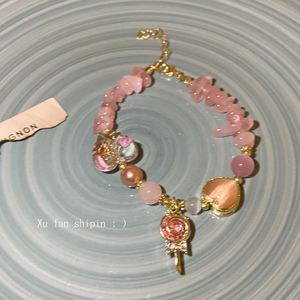 Candy Imitation Natural Jade Beads <b>Bracelet</b> for Women Round <b>Beaded</b> Sweet Lollipop Pendant Handmade Crystal <b>Bracelet</b> for Women - Product Image 1