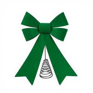 קישוט עץ חג המולד בצורת פפיון אדום בהתאמה אישית, קישוט עץ חג המולד, פפיון מצופה PET לקישוט פנים, פפיון לחג המולד - Product Image 2