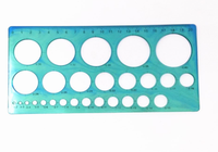 Pochoirs de dessin de cercle lavables en plastique Ensembles d'échelle Règles graphiques