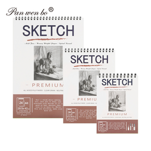 Panwenbo 9x12inch Sketchpad 24 Sheets 110gsm Axit Miễn Phí Phác Thảo Vẽ Giấy Pad Xoắn Ốc ràng buộc Phác Thảo Cuốn Sách Cho Trẻ Em Người Lớn - Product Image 1