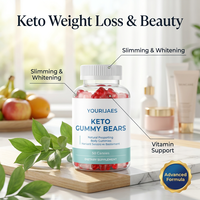 Permen Keto Bear Gummies Rendah Gula dengan Kopi Hijau untuk Nutrisi Harian