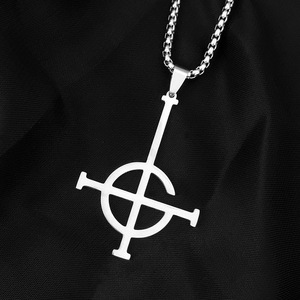 Collana Vintage Ghost Nameless per Uomo, Catena Ghoul Band con Croce, Simbolo del Papa Emerito, Maschera, Crocifisso, Poster, Gioielli Ghost Nameless - Product Image 2