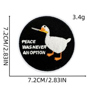 Funny Style Embroidered Iron on Duck Goose Slang Patch for Clothing <b>Hat</b> <b>Bag</b> Decoration - Product Image 5