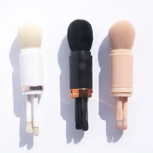 Retractable Makeup Brush Multi-function 4 In 1 Makeup Brush Set Powder Eyeshadow Lip Brush For Traveling