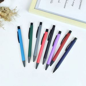 Matte Advertising Promotional <b>Pens</b> Wholesale Sports <b>Ballpoint</b> <b>Pens</b> Custom Logo Manufacturing 1.0mm Metal Blue/Black Ink USA - Product Image 4