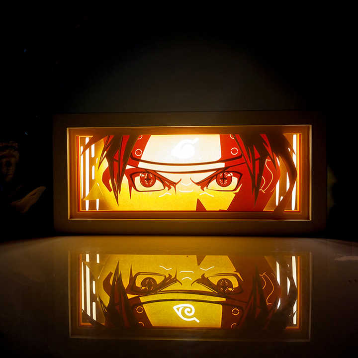 Xinchangda Code Geass Lelouch of The Rebellion Papercut Light, lámpara de tallado de papel de anime CC Lulu con control remoto, iluminación de corte de papel de anime para dormitorio