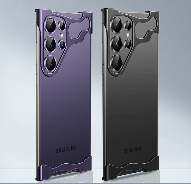 Shockproof Aluminum Frame Bumper Phone Case Metal Corner Pad with Camera Lens Protector Cover for Samsung S23 Plus S24 Ultra
