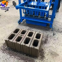 Machine automatique de fabrication de briques en ciment diesel WJ 2-45D avec engrenages et roulements durables pour blocs de béton creux/pleins