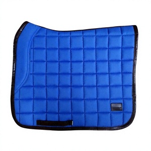 Professional Classic <b>Equestrian</b> Fancy Design Leather Polycotton Saddle Pad Customizable Non-Slip Fleece Custom Color Hand Strap - Product Image 1